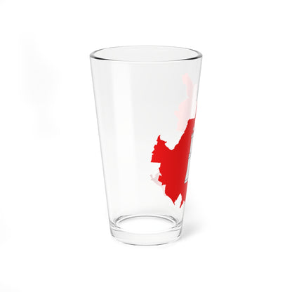 Flag map of Hamburg (Germany) Pint Glass 16oz
