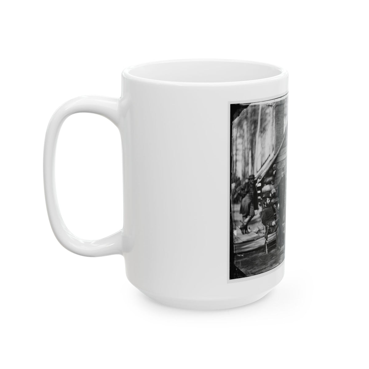 Brandy Station, Va. Gen. Rufus Ingalls And Staff, Chief Quartermaster, And Officers, Army Of The Potomac Headquarters (U.S. Civil War) White Coffee Mug