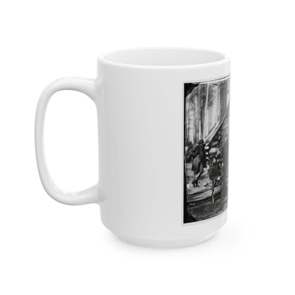 Brandy Station, Va. Gen. Rufus Ingalls And Staff, Chief Quartermaster, And Officers, Army Of The Potomac Headquarters (U.S. Civil War) White Coffee Mug
