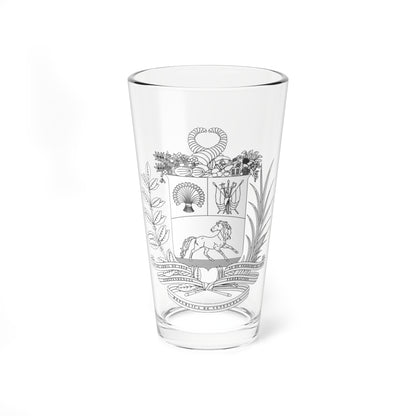 Coat of arms of Venezuela 1954 Monochrome (Venezuela) (Coat of Arms) Pint Glass 16oz