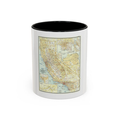 USA - California (1954) (Map) Accent Coffee Mug