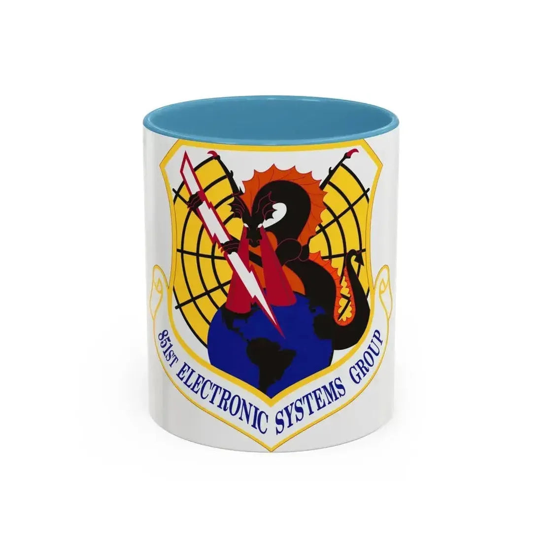 851st Electronic Systems Group (U.S. Air Force) Accent Coffee Mug 11oz Light Blue - Go Mug Yourself
