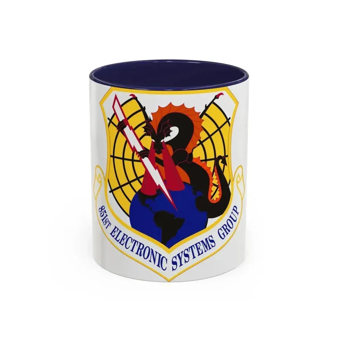 851st Electronic Systems Group (U.S. Air Force) Accent Coffee Mug 11oz Navy - Go Mug Yourself