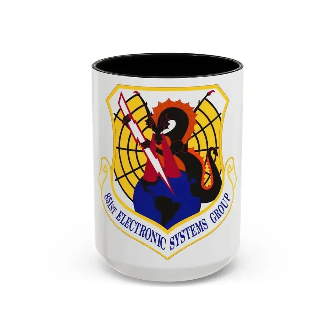 851st Electronic Systems Group (U.S. Air Force) Accent Coffee Mug 15oz Black - Go Mug Yourself