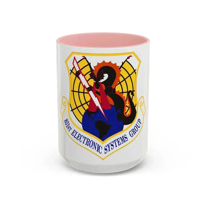 851st Electronic Systems Group (U.S. Air Force) Accent Coffee Mug 15oz Pink - Go Mug Yourself