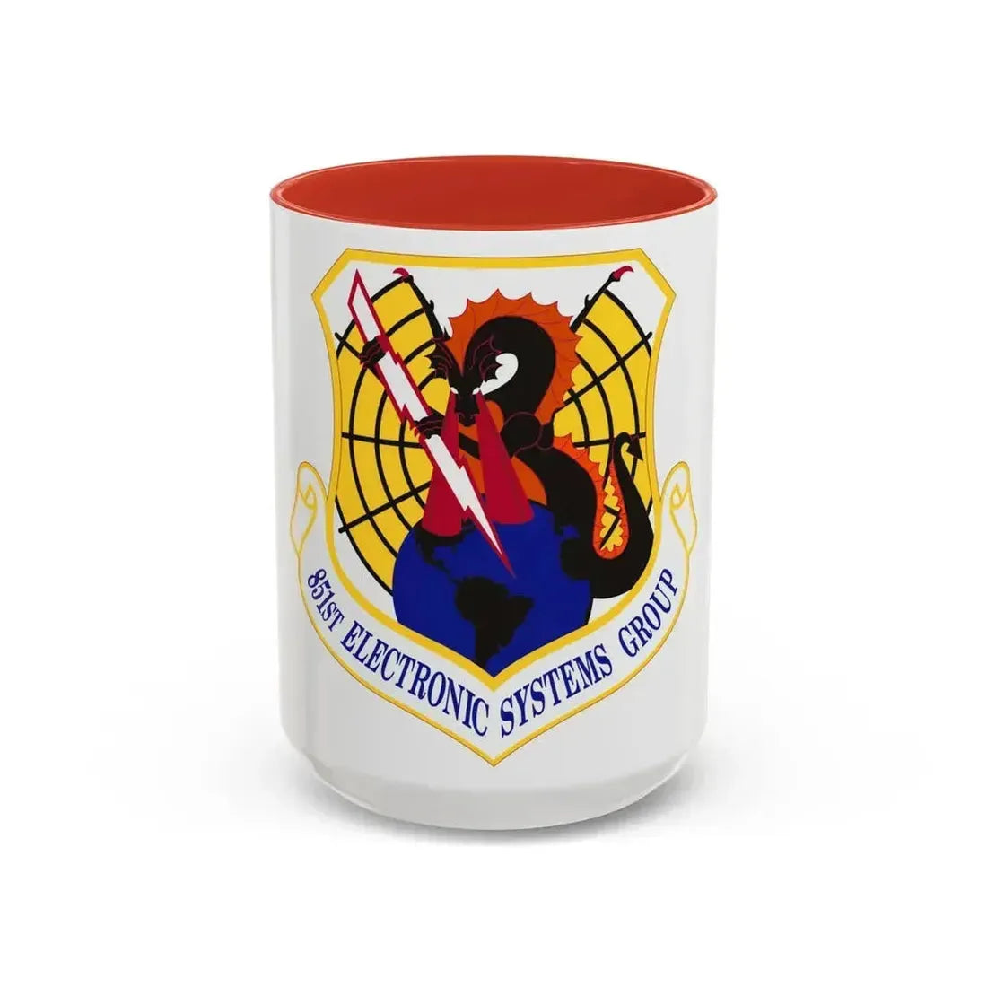 851st Electronic Systems Group (U.S. Air Force) Accent Coffee Mug 15oz Red - Go Mug Yourself