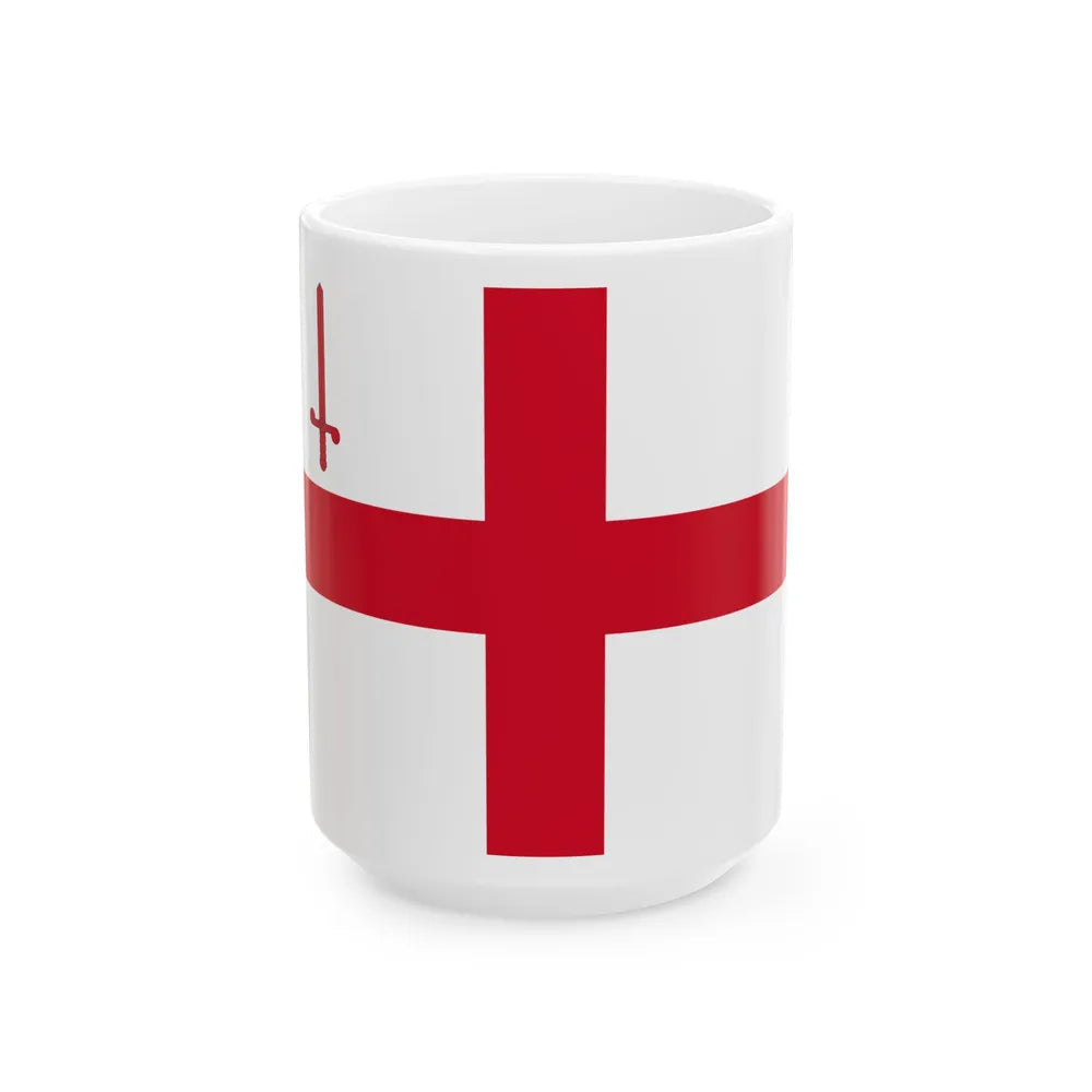 Flag of City of London UK - White Coffee Mug-15oz-Go Mug Yourself