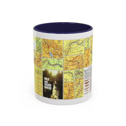 USA - Wild and Scenic Rivers 2 (1977) (Map) Accent Coffee Mug