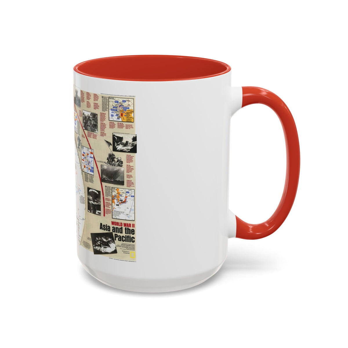 World War II- Asia and the Pacific (1991) (Map) Accent Coffee Mug
