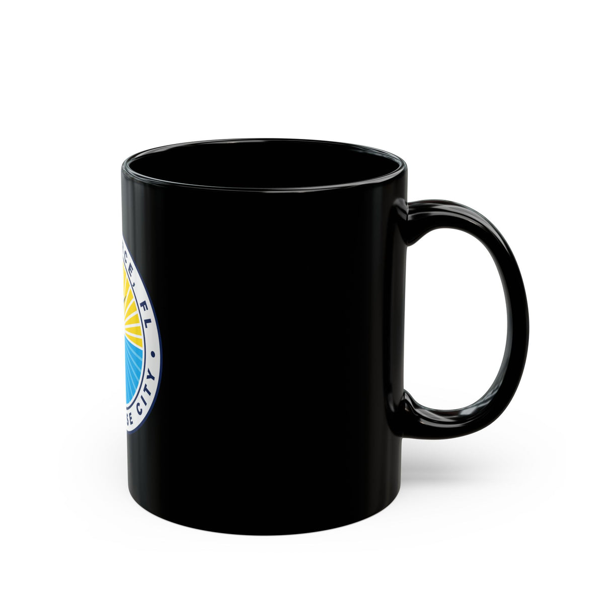 Seal of Fort Pierce Florida - Black Coffee Mug