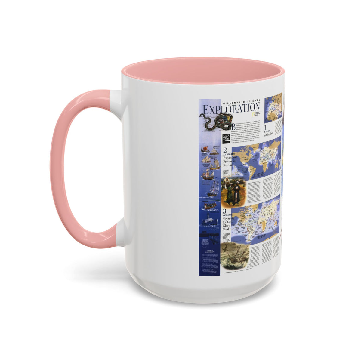 World Map - Exploration (1998) (Map) Accent Coffee Mug