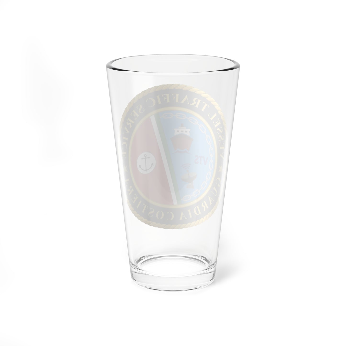 Vessel traffic service - Italian Coast Guard (Italy) (Coat of Arms) Pint Glass 16oz