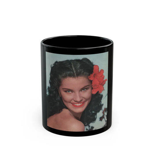 Debra Paget #515 - Magazine Clipping Color Photo & Caption from 1951 ''Bird Of Paradise'' '51 1 (Vintage Female Icon) Black Coffee Mug-11oz-Go Mug Yourself