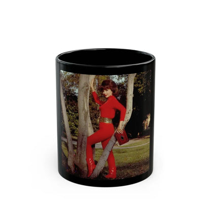 Francine York #16 (Vintage Female Icon) Black Coffee Mug-11oz-Go Mug Yourself