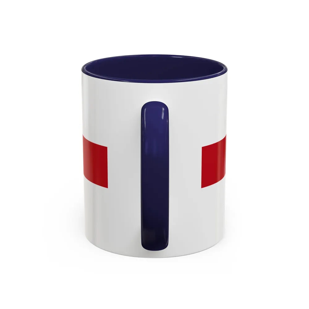 Flag of Genoa Italy - Accent Coffee Mug-Go Mug Yourself