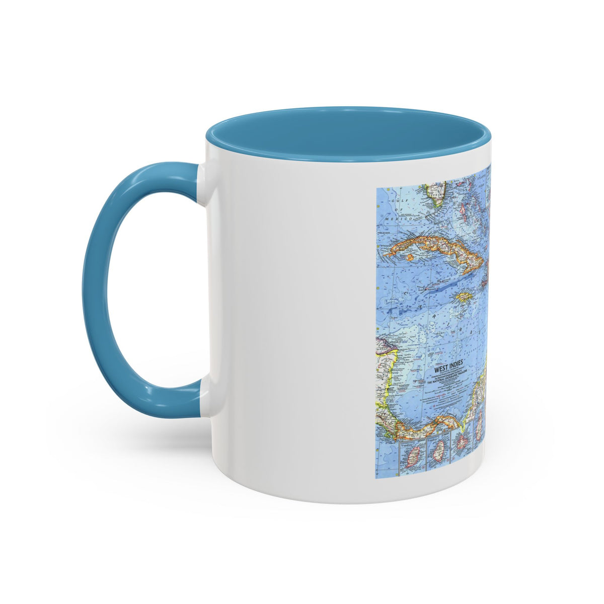 West Indies (1962) (Map) Accent Coffee Mug