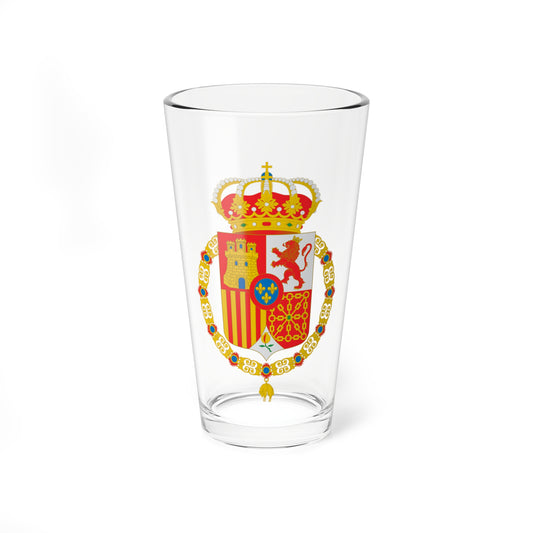Escudo de España 1874-1931 con toisón (Spain) (Coat of Arms) Pint Glass 16oz