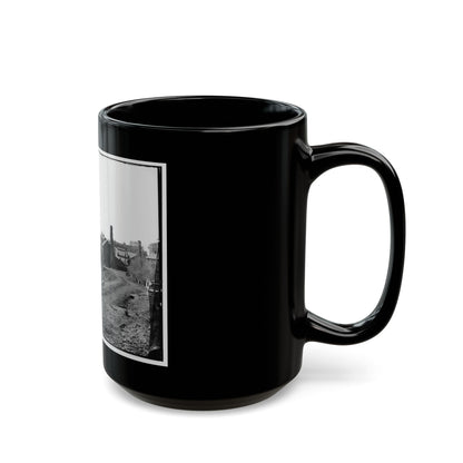 Richmond, Va. View Of The Tredegar Iron Works, With Footbridge To Neilson's Island (U.S. Civil War) Black Coffee Mug