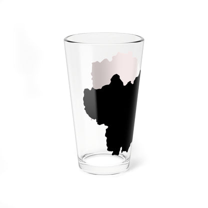 Flag map of Aosta Valley (Italy) Pint Glass 16oz