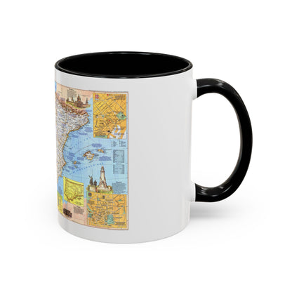 Spain and Portugal - A Traveller's Map 1 (1984) (Map) Accent Coffee Mug