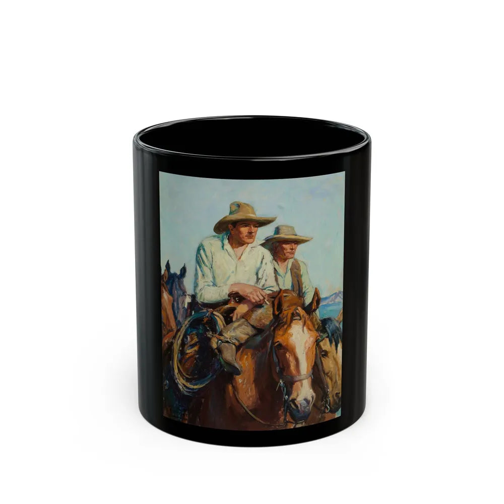 Dude Wrangler, The Saturday Evening Post interior illustration, March 10, 1934 - Black Coffee Mug-11oz-Go Mug Yourself