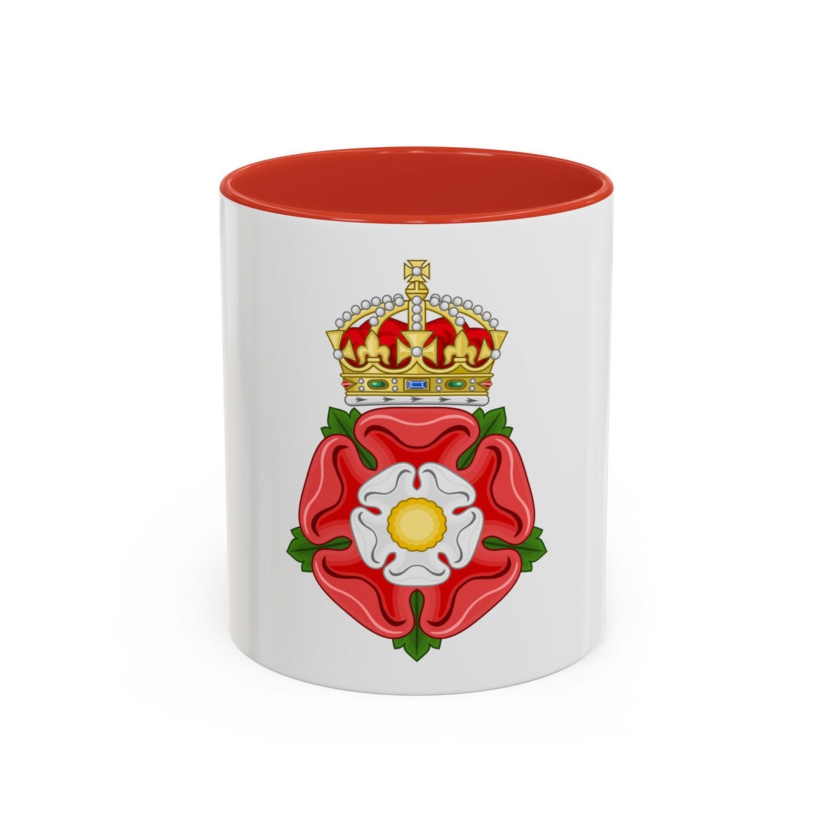 Tudor Rose, royally crowned - Accent Coffee Mug