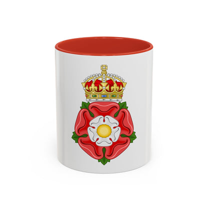 Tudor Rose, royally crowned - Accent Coffee Mug