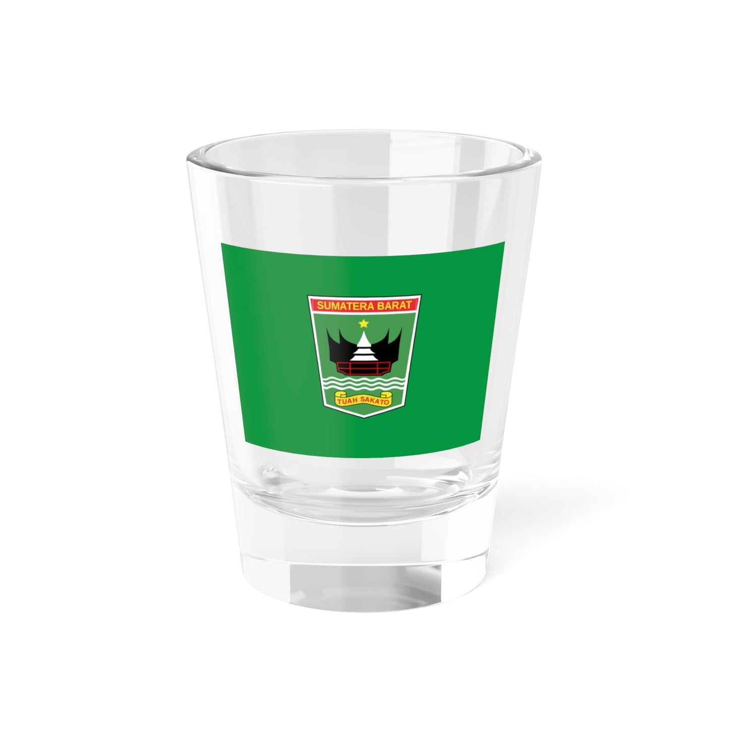 Flag of West Sumatra Indonesia - Shot Glass 1.5oz