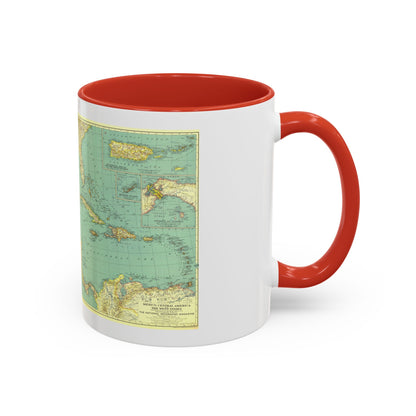 Central America and the West Indies (1934) (Map) Accent Coffee Mug
