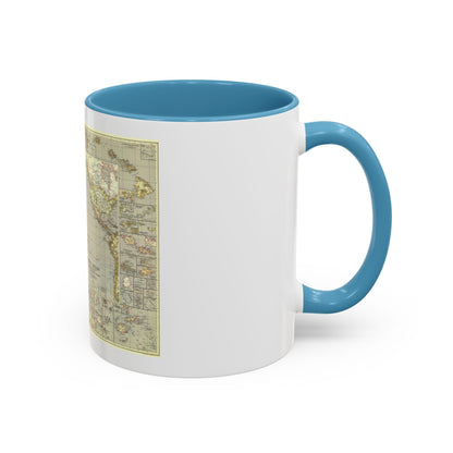 Pacific Ocean (1936) (Map) Accent Coffee Mug