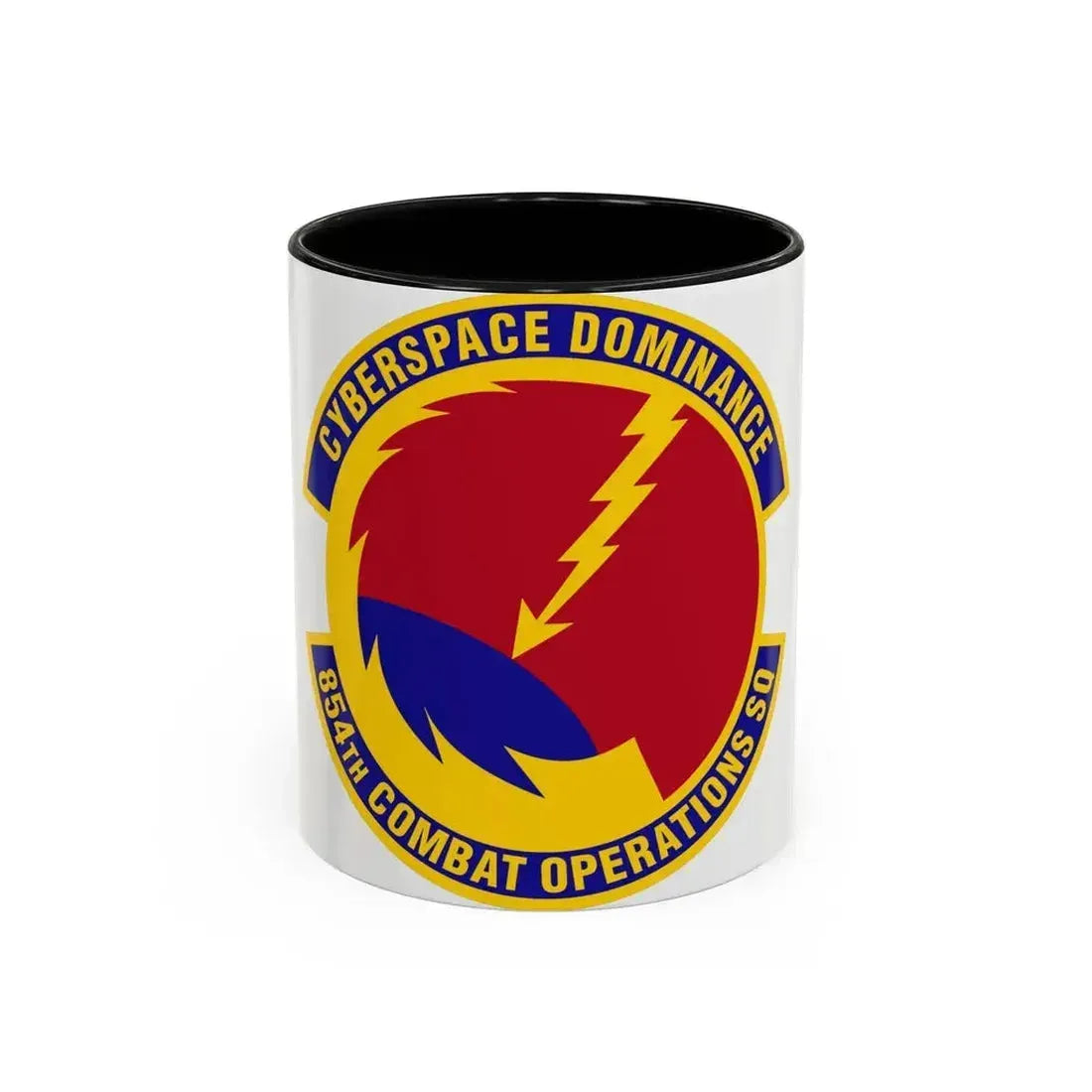 854 Combat Operations Squadron AFRC (U.S. Air Force) Accent Coffee Mug 11oz Black - Go Mug Yourself