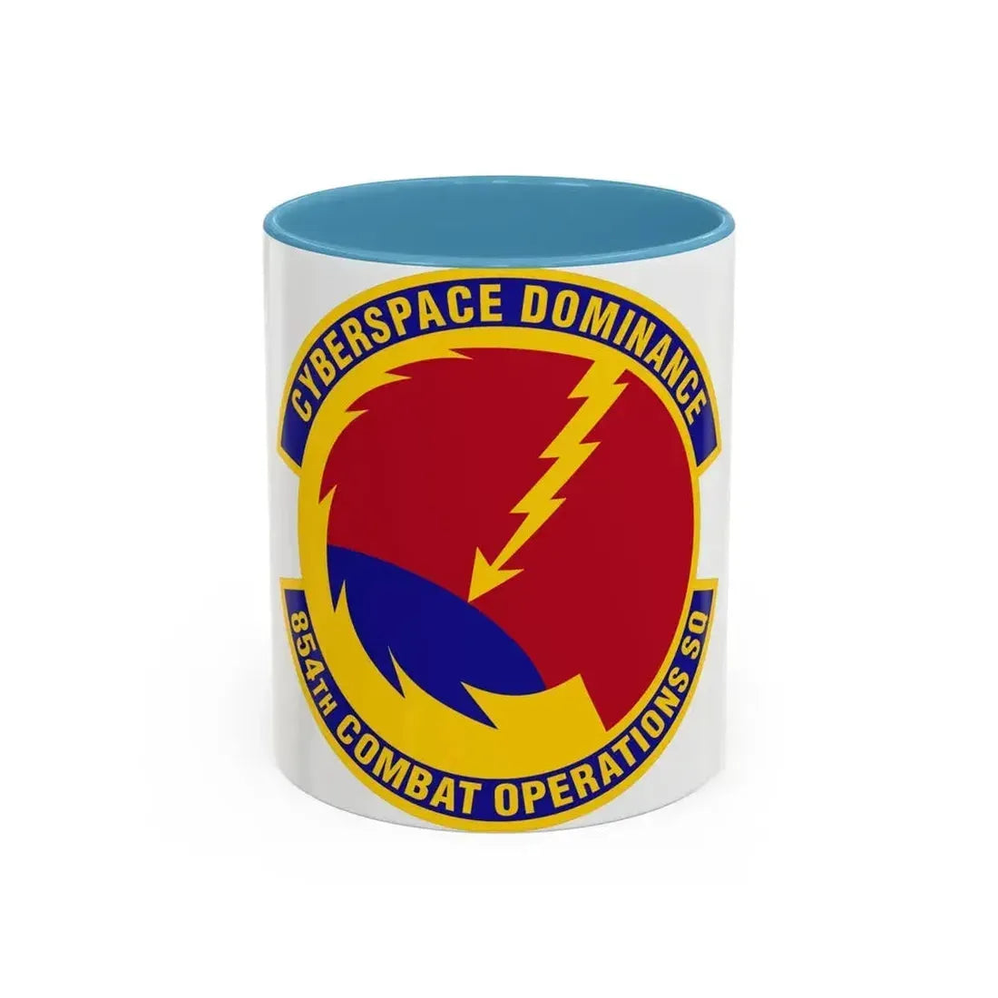 854 Combat Operations Squadron AFRC (U.S. Air Force) Accent Coffee Mug 11oz Light Blue - Go Mug Yourself