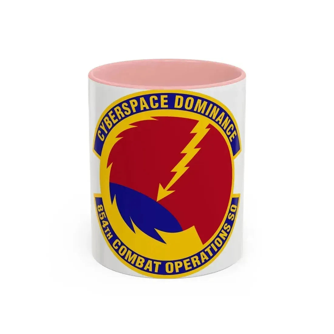 854 Combat Operations Squadron AFRC (U.S. Air Force) Accent Coffee Mug 11oz Pink - Go Mug Yourself