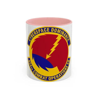 854 Combat Operations Squadron AFRC (U.S. Air Force) Accent Coffee Mug 11oz Pink - Go Mug Yourself