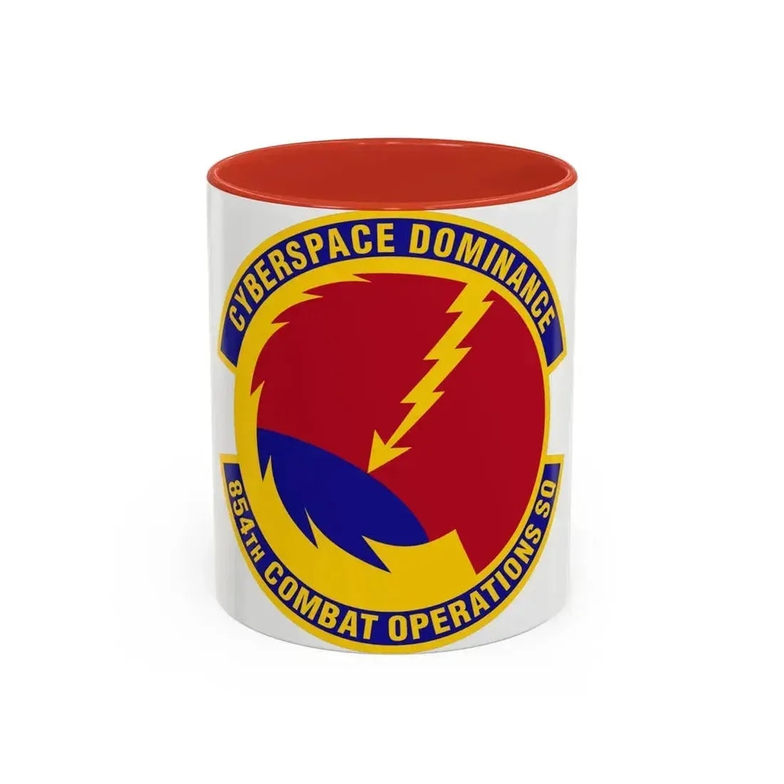854 Combat Operations Squadron AFRC (U.S. Air Force) Accent Coffee Mug 11oz Red - Go Mug Yourself