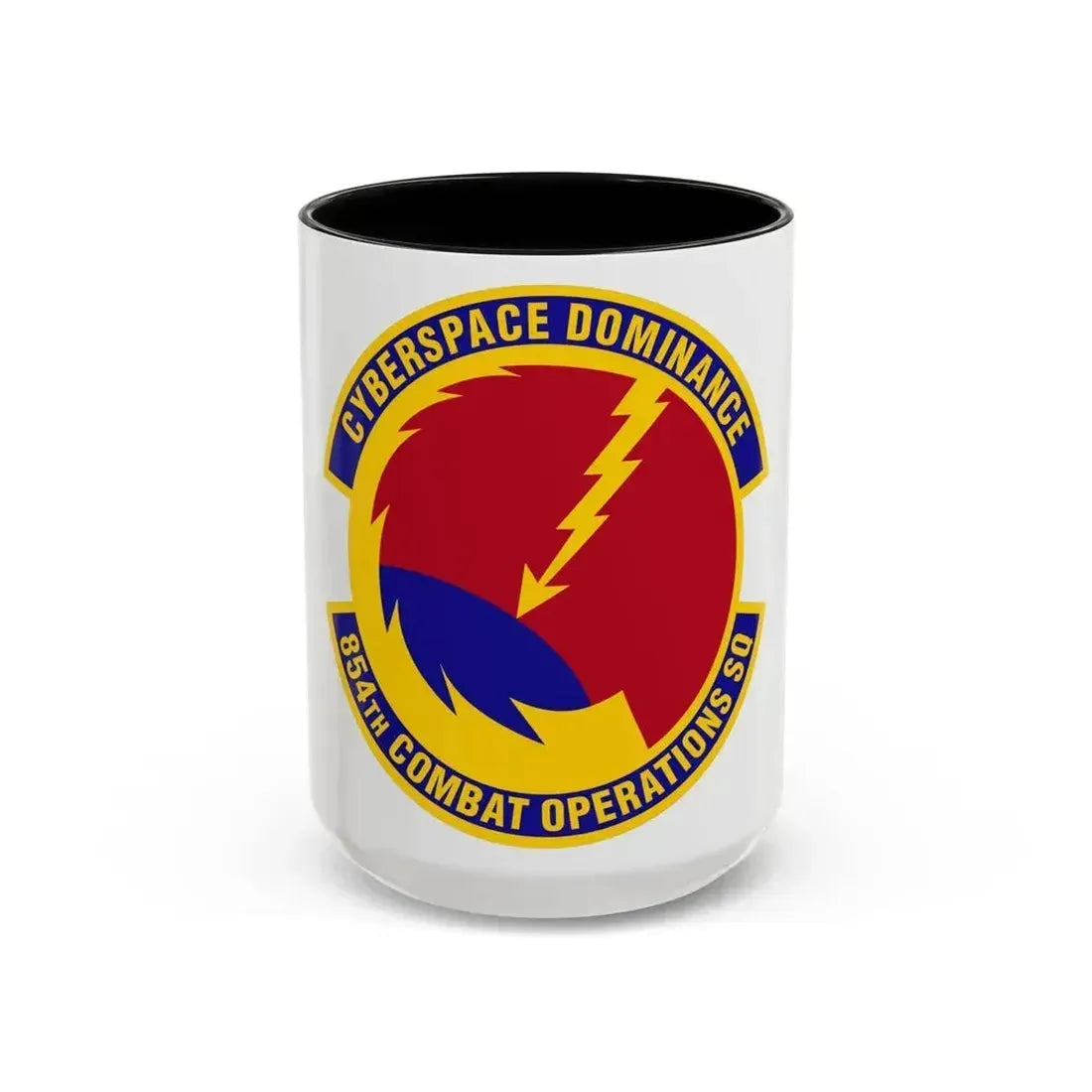 854 Combat Operations Squadron AFRC (U.S. Air Force) Accent Coffee Mug 15oz Black - Go Mug Yourself