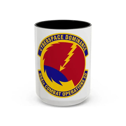 854 Combat Operations Squadron AFRC (U.S. Air Force) Accent Coffee Mug 15oz Black - Go Mug Yourself