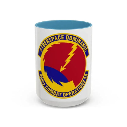 854 Combat Operations Squadron AFRC (U.S. Air Force) Accent Coffee Mug 15oz Light Blue - Go Mug Yourself