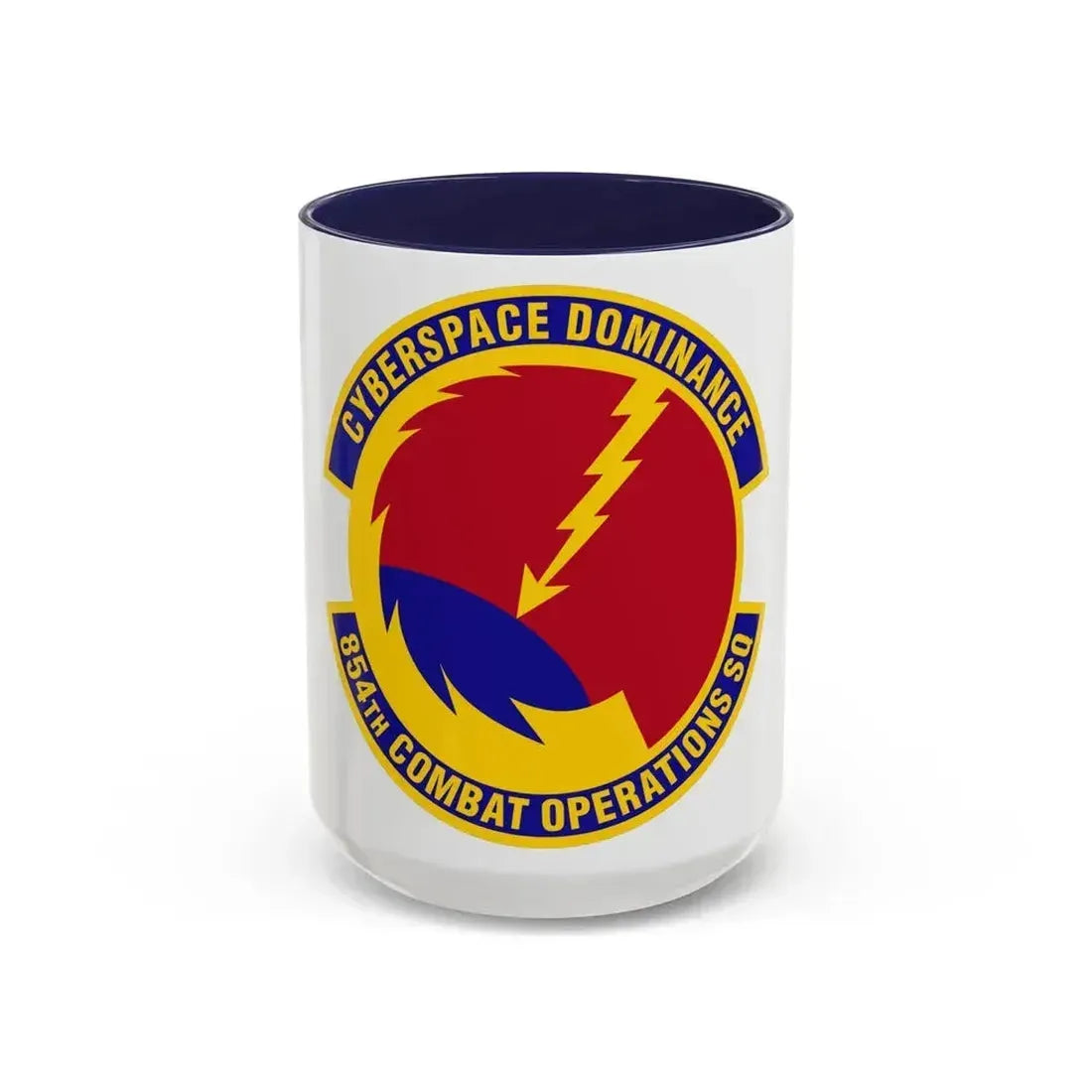 854 Combat Operations Squadron AFRC (U.S. Air Force) Accent Coffee Mug 15oz Navy - Go Mug Yourself
