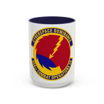 854 Combat Operations Squadron AFRC (U.S. Air Force) Accent Coffee Mug 15oz Navy - Go Mug Yourself