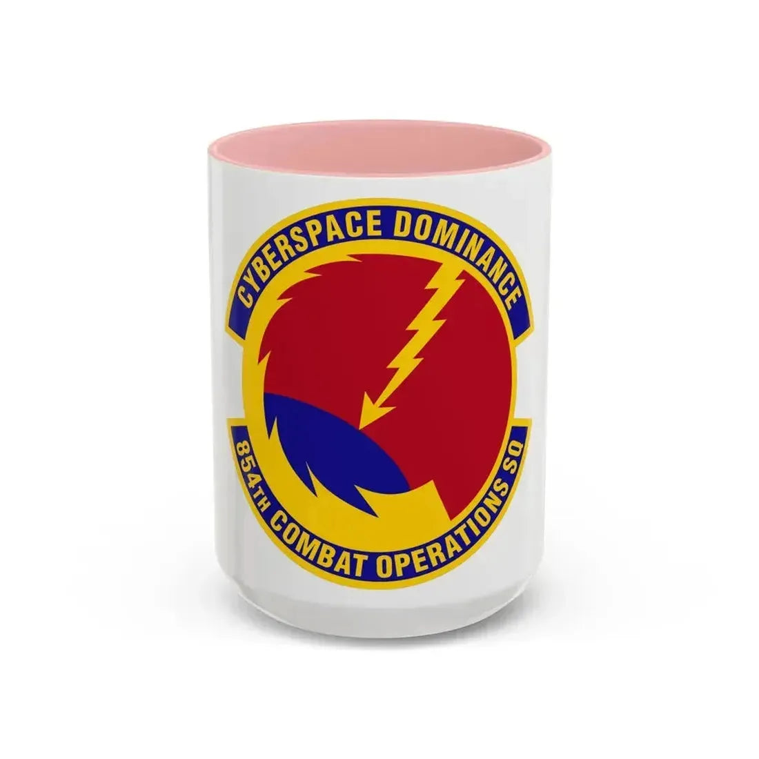 854 Combat Operations Squadron AFRC (U.S. Air Force) Accent Coffee Mug 15oz Pink - Go Mug Yourself