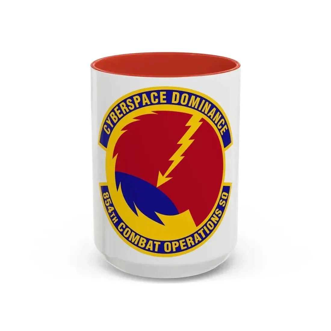 854 Combat Operations Squadron AFRC (U.S. Air Force) Accent Coffee Mug 15oz Red - Go Mug Yourself