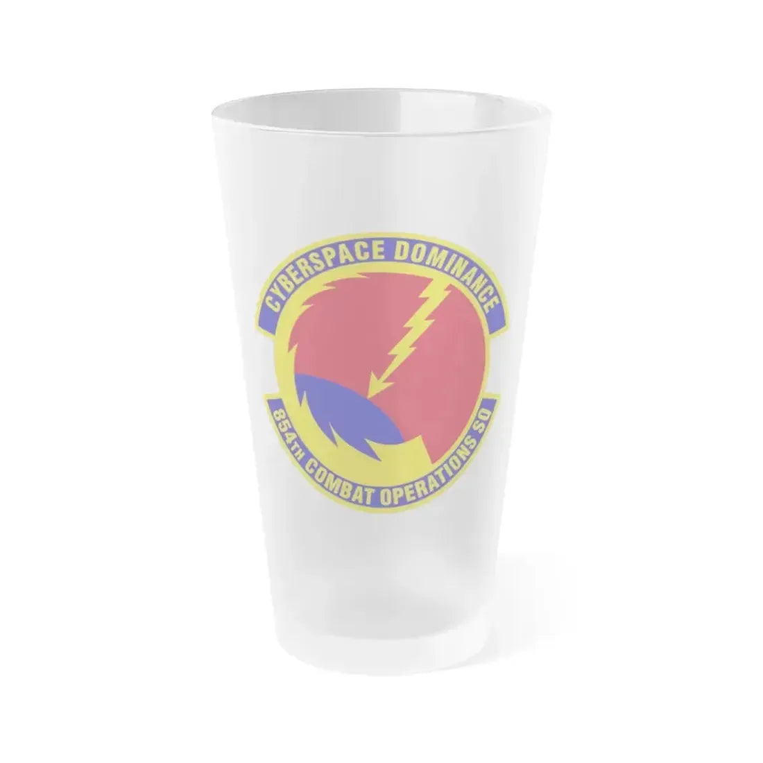 854 Combat Operations Squadron AFRC (U.S. Air Force) Frosted Pint Glass 16oz 16oz Frosted - Go Mug Yourself