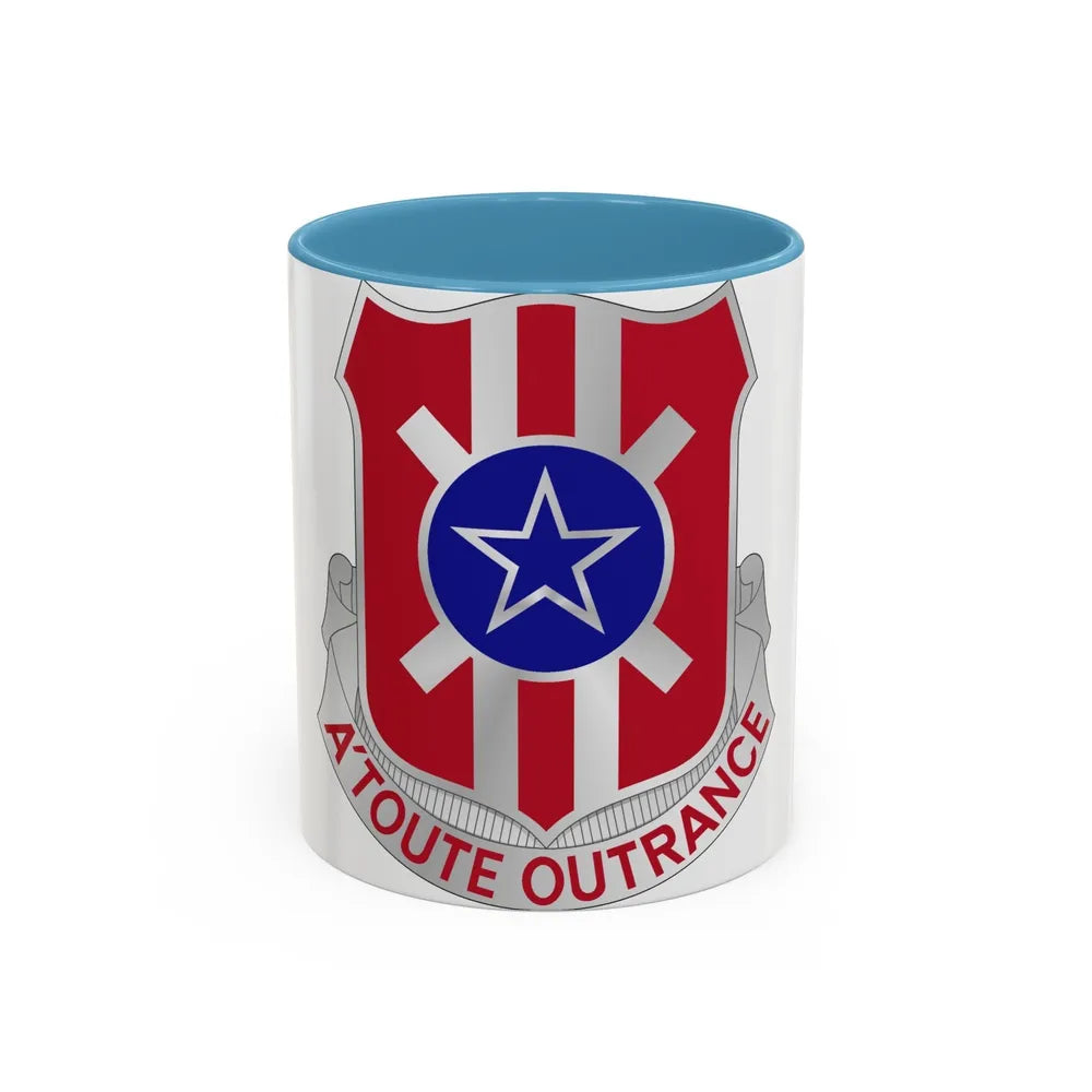 854 Engineer Battalion (U.S. Army) Accent Coffee Mug-11oz-Light Blue-Go Mug Yourself