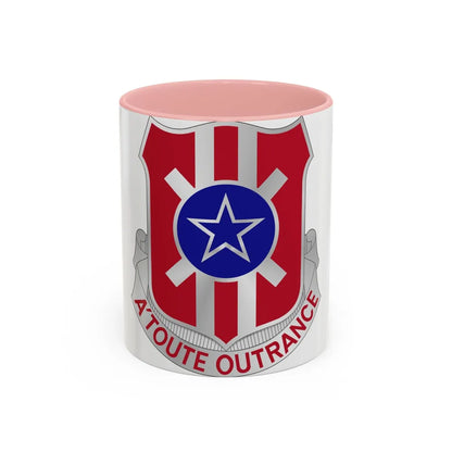 854 Engineer Battalion (U.S. Army) Accent Coffee Mug-11oz-Pink-Go Mug Yourself