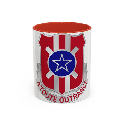 854 Engineer Battalion (U.S. Army) Accent Coffee Mug-11oz-Red-Go Mug Yourself