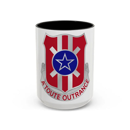 854 Engineer Battalion (U.S. Army) Accent Coffee Mug-15oz-Black-Go Mug Yourself