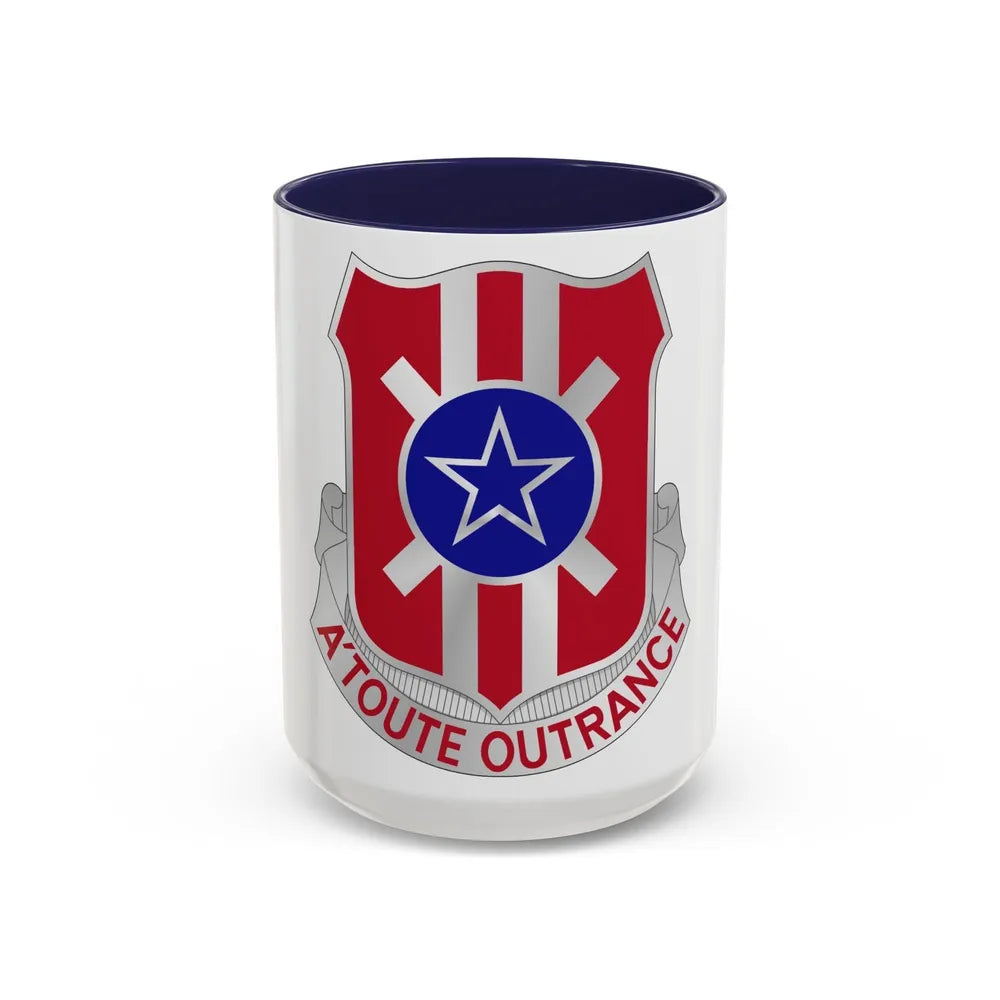 854 Engineer Battalion (U.S. Army) Accent Coffee Mug-15oz-Navy-Go Mug Yourself