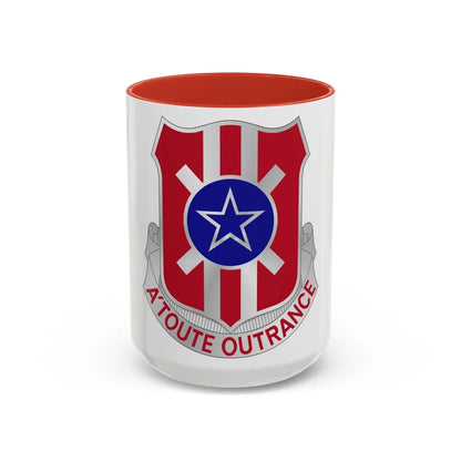 854 Engineer Battalion (U.S. Army) Accent Coffee Mug-15oz-Red-Go Mug Yourself