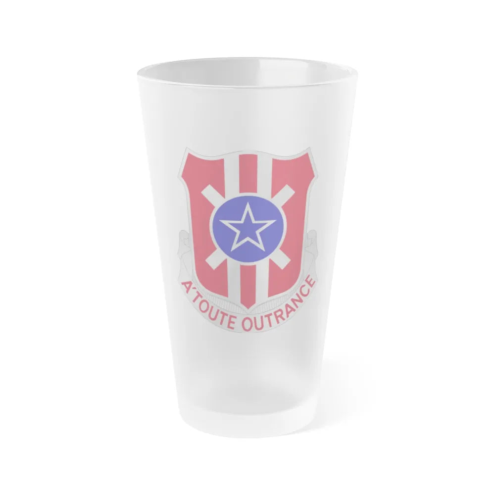 854 Engineer Battalion (U.S. Army) Frosted Pint Glass 16oz-Go Mug Yourself